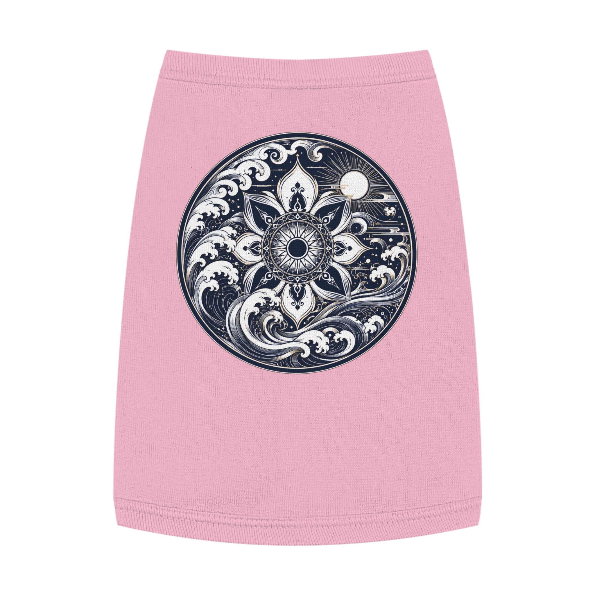 Mandala Wave Pet Tank Top — Nautical Moon Dog Shirt