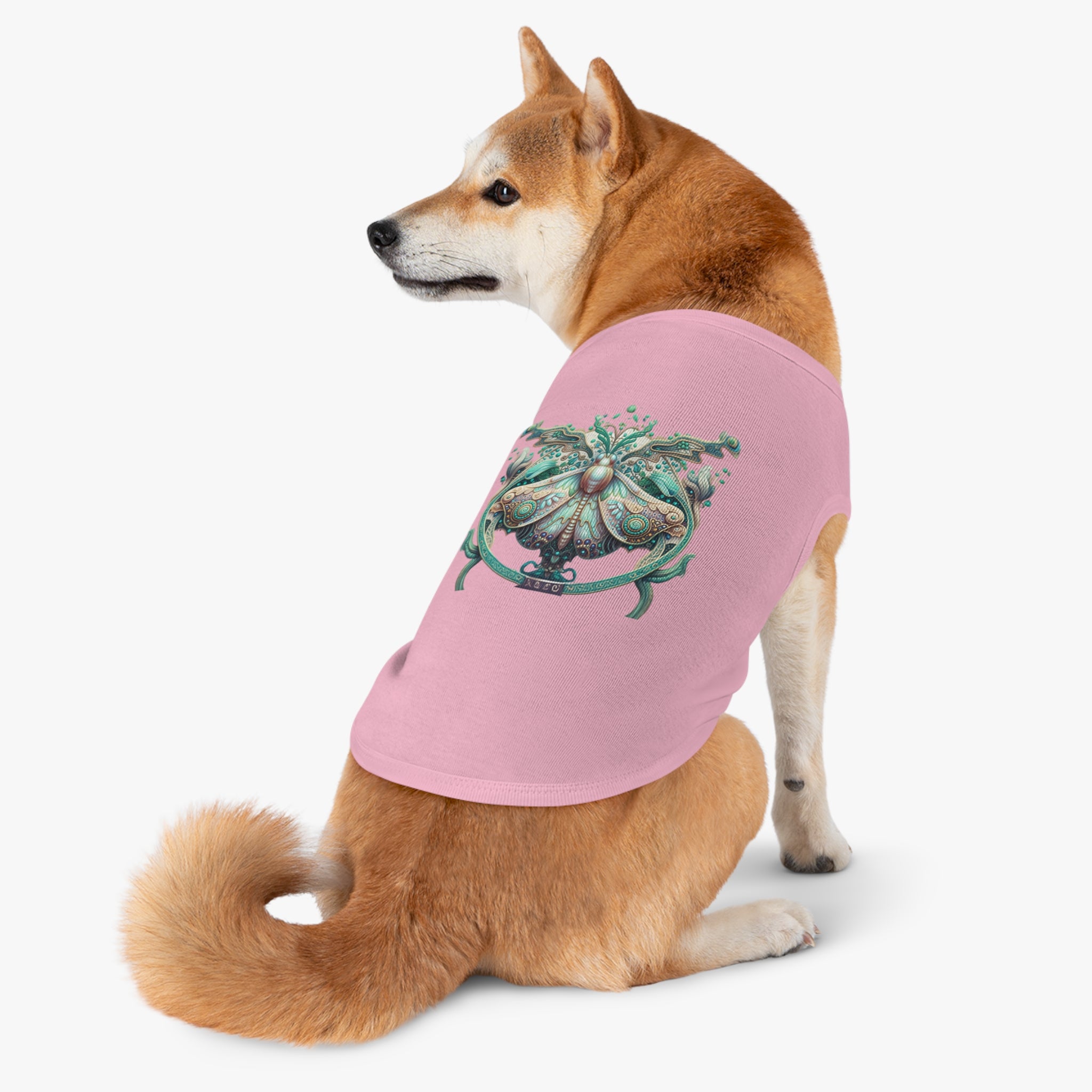Moth Mandala Pet Tank Top — Ornamental Boho Bug Dog Shirt