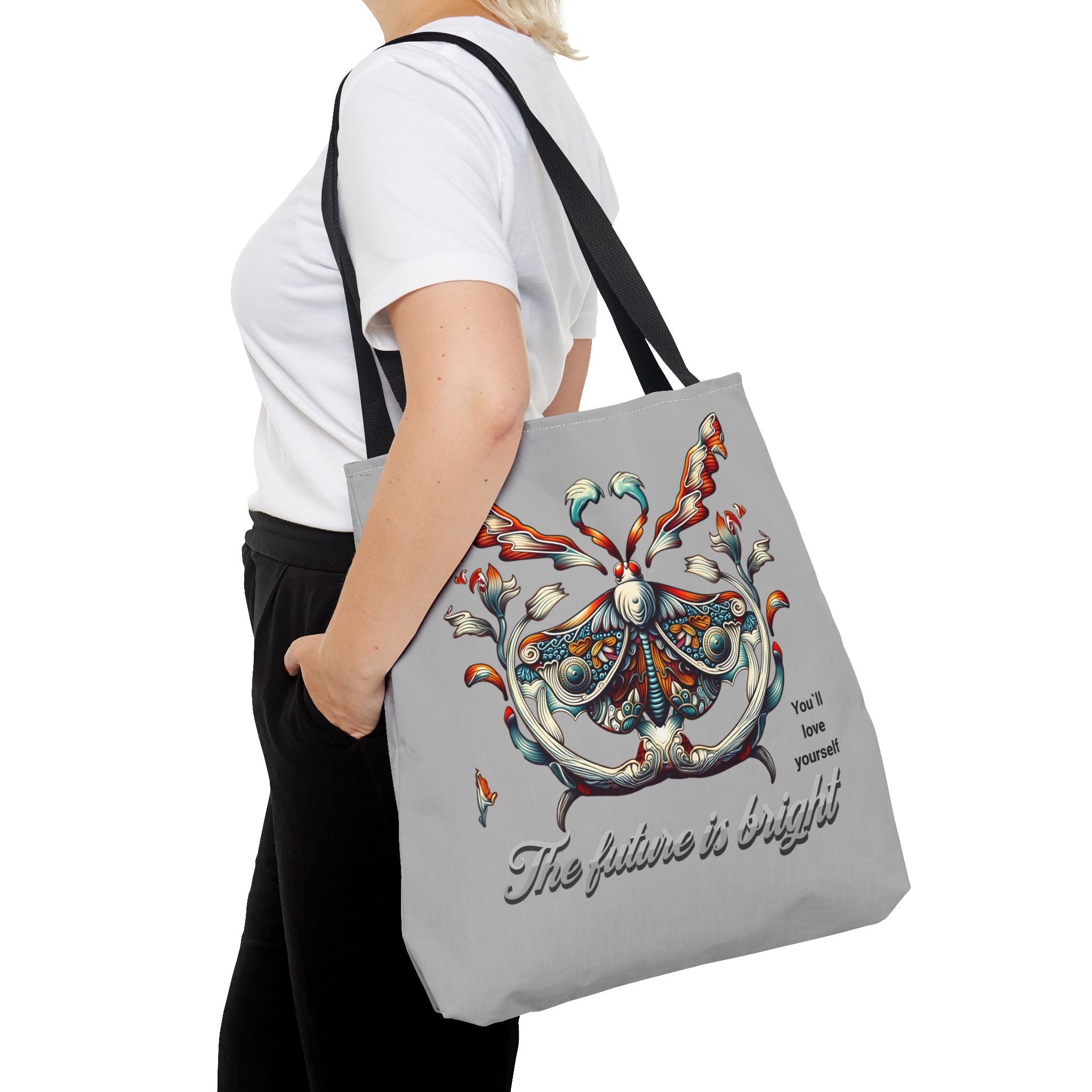 Tote Bag — 'The Future Is Bright' Decorative Butterfly Tote