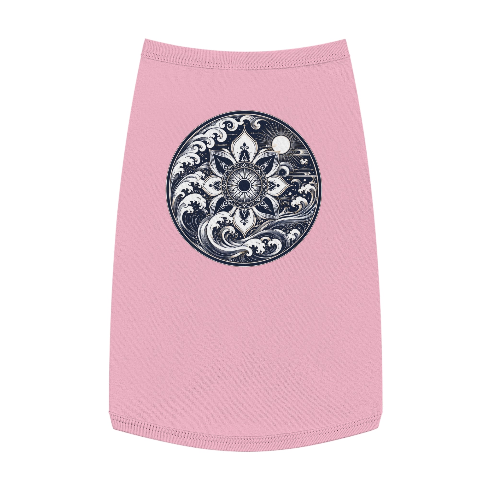 Mandala Wave Pet Tank Top — Nautical Moon Dog Shirt