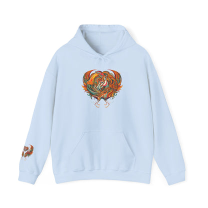 Colorful Heart Design Hooded Sweatshirt, Cozy Sweatshirt, Unisex Pullover, Gift for Him, Gift for Her, Casual Wear, Layering Essentials