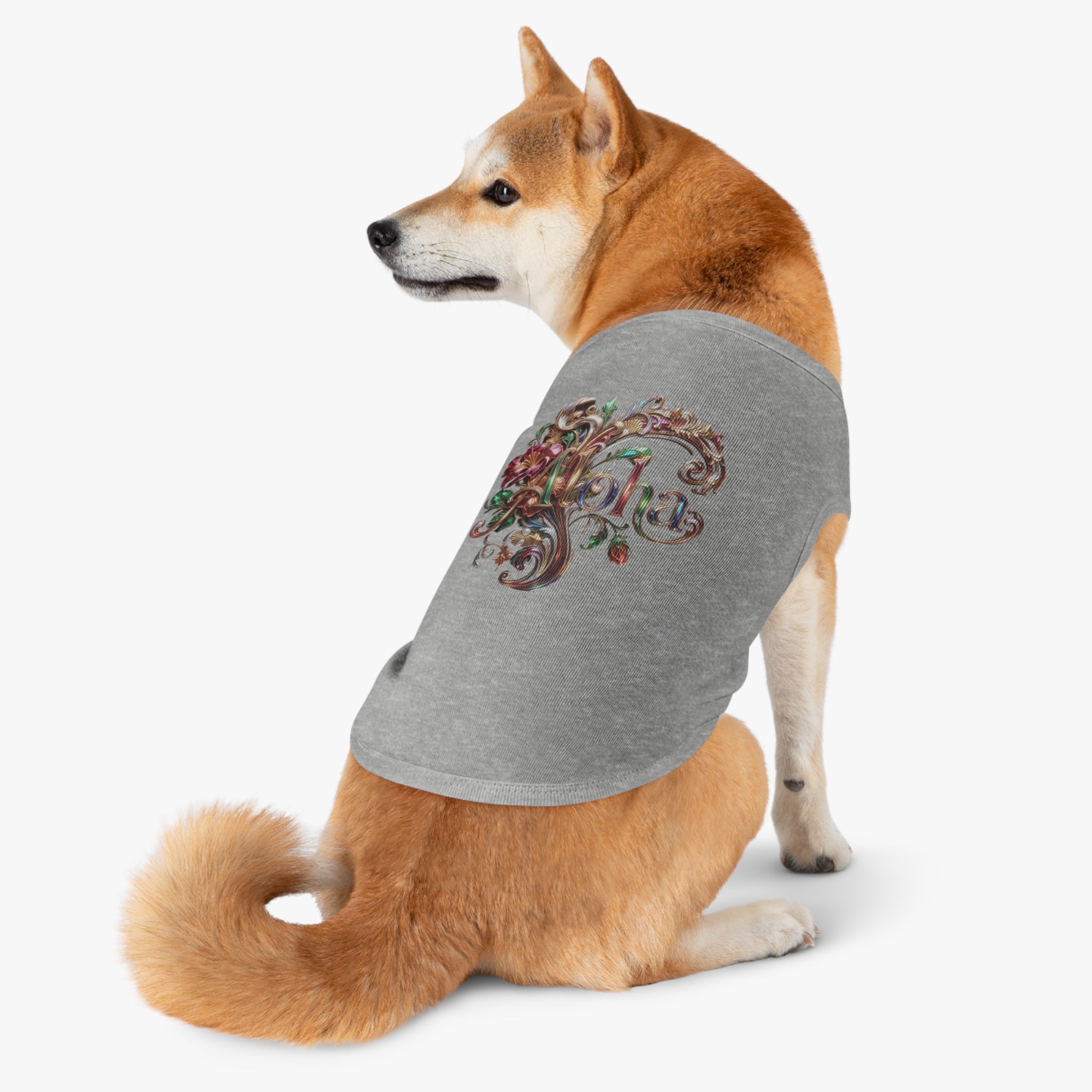Aloha Floral Pet Tank Top — Tropical Dog Shirt