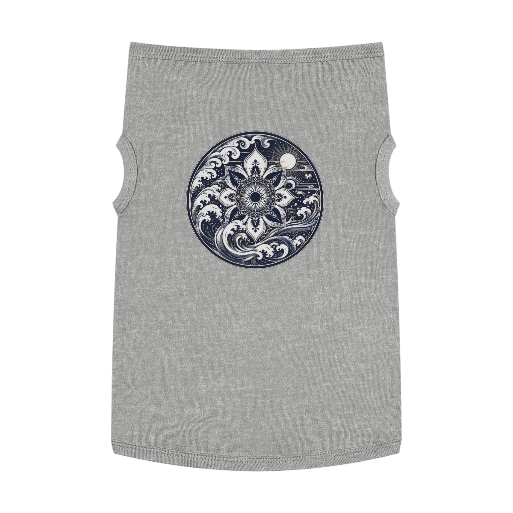 Mandala Wave Pet Tank Top — Nautical Moon Dog Shirt