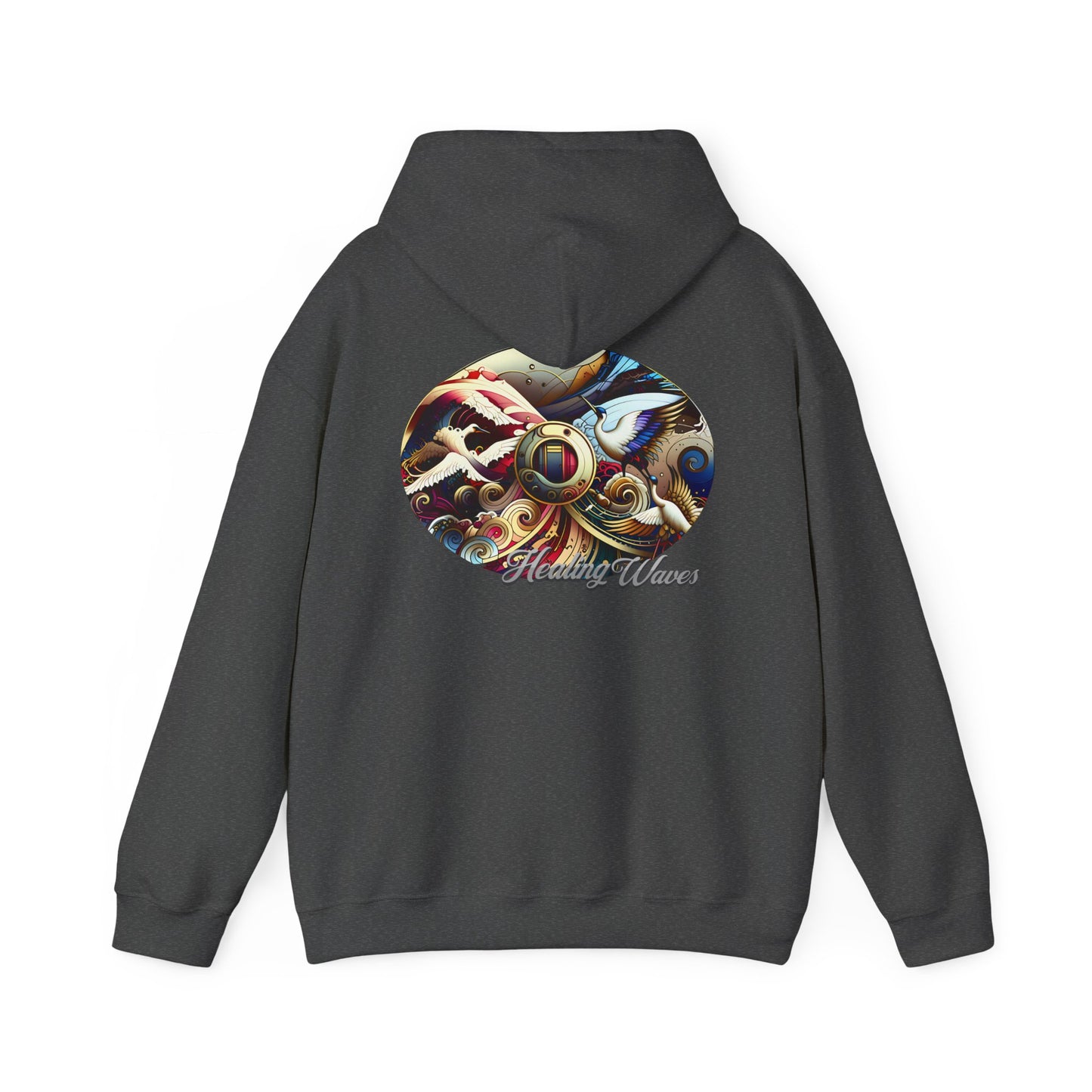 Artistic Unisex Heavy Blend Hoodie - Cozy Graphic Sweatshirt, Ideal for Casual Outfits, Unique Gifts, Streetwear Style, Comfortable Layering