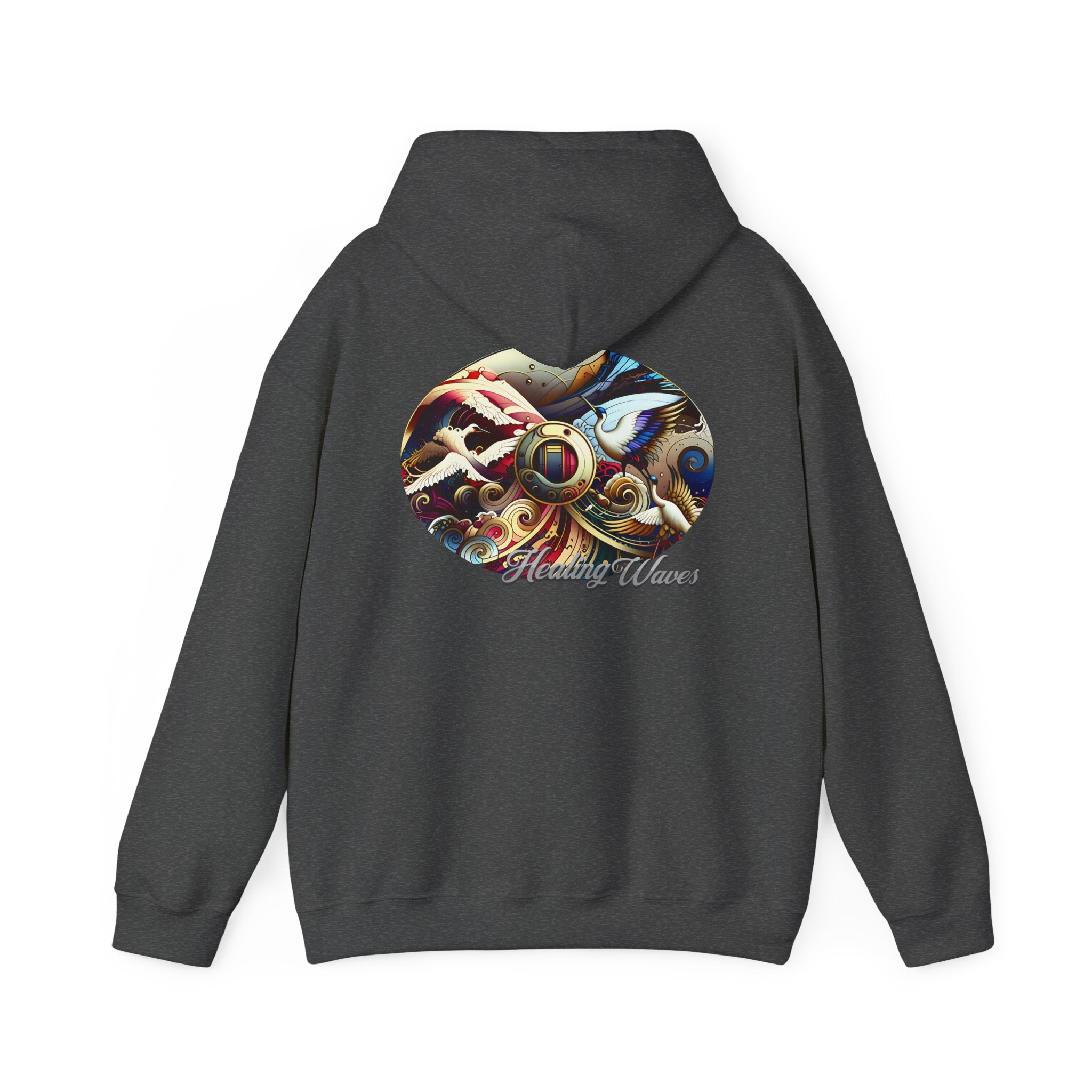 Artistic Unisex Heavy Blend Hoodie - Cozy Graphic Sweatshirt, Ideal for Casual Outfits, Unique Gifts, Streetwear Style, Comfortable Layering