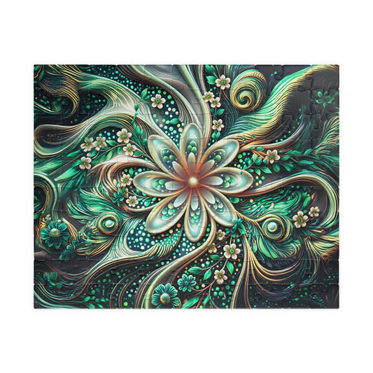 Intricate Floral Puzzle - 110, 252, 520, 1014-piece Jigsaw Challenge, Family Game Night, Perfect Gift for Crafters, Relaxing Hobby,