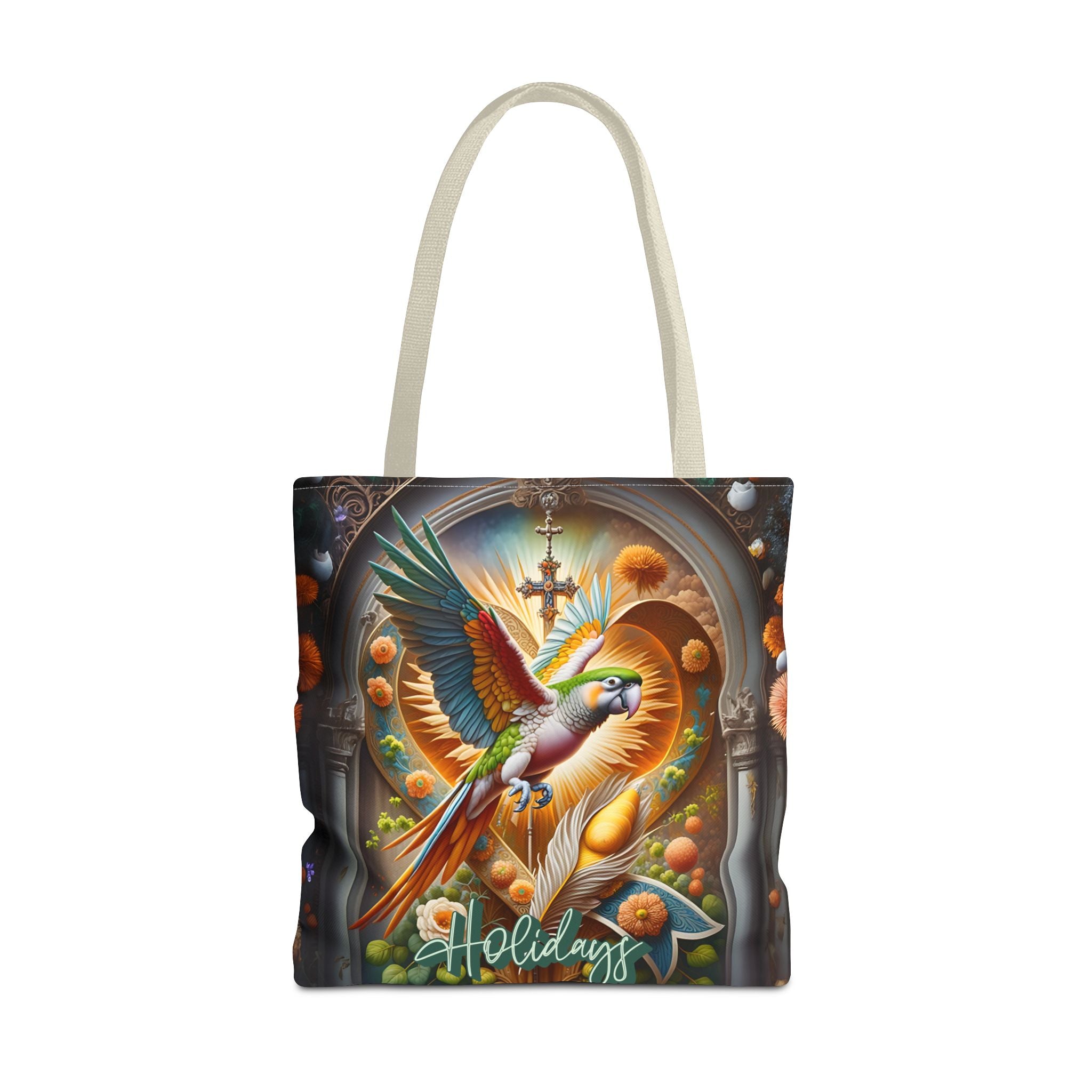 Vibrant Parrot Tote Bag, Eco-Friendly Shopping Bag, Tropical Beach Bag, Gift for Bird Lovers, Holidays Tote