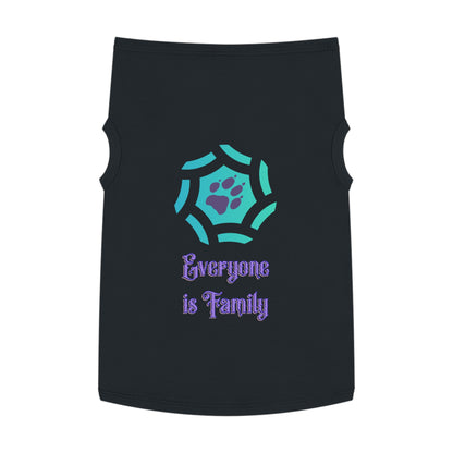 Cute Pet Tank Top - Everyone is Family Design | Dog Shirt, Cat Apparel, Pet Gift, Family Pet Look, Summer Wear