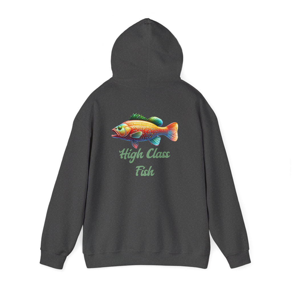 High Class Fish Hoodie - Unisex Heavy Blend Sweatshirt, Cozy Gift for Fishing Enthusiasts, Great for Outdoors, Casual Wear, Birthday Gift