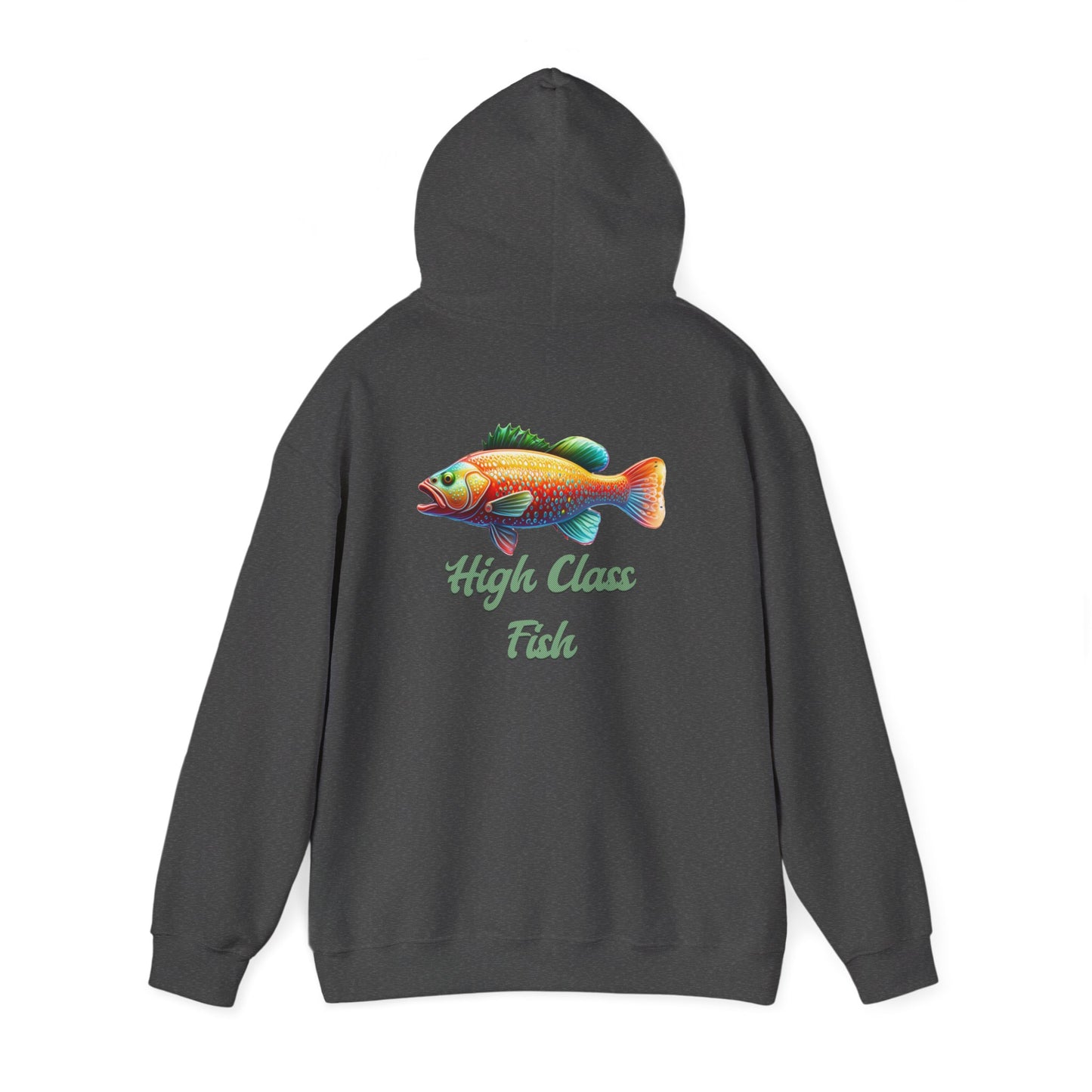 High Class Fish Hoodie - Unisex Heavy Blend Sweatshirt, Cozy Gift for Fishing Enthusiasts, Great for Outdoors, Casual Wear, Birthday Gift