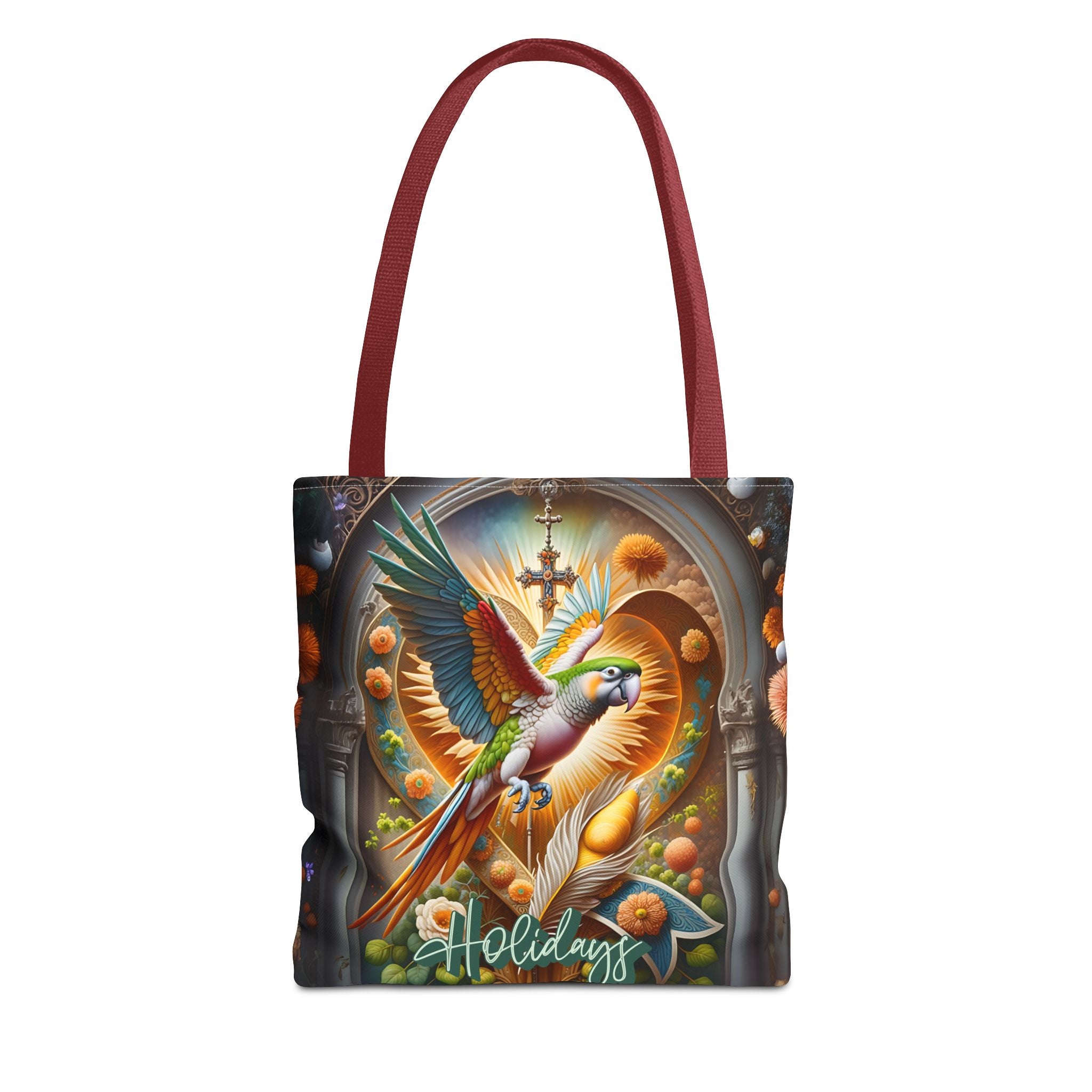 Vibrant Holiday Tote Bag, Eco-Friendly Shopping Bag, Bird Design Tote, Gift for Nature Lovers, Everyday Carryall, Travel Accessory