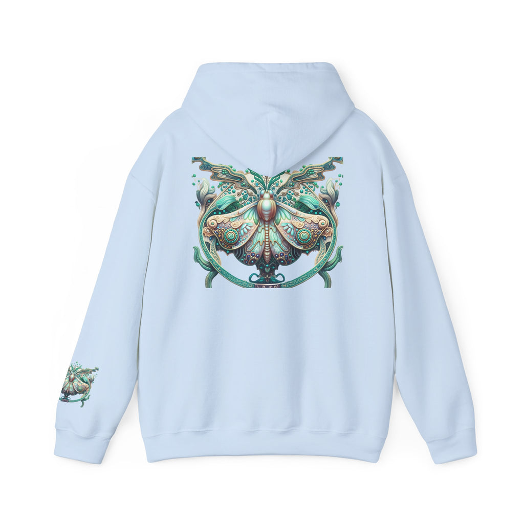 Vibes Collective Hoodie — Decorative Moth Graphic Streetwear