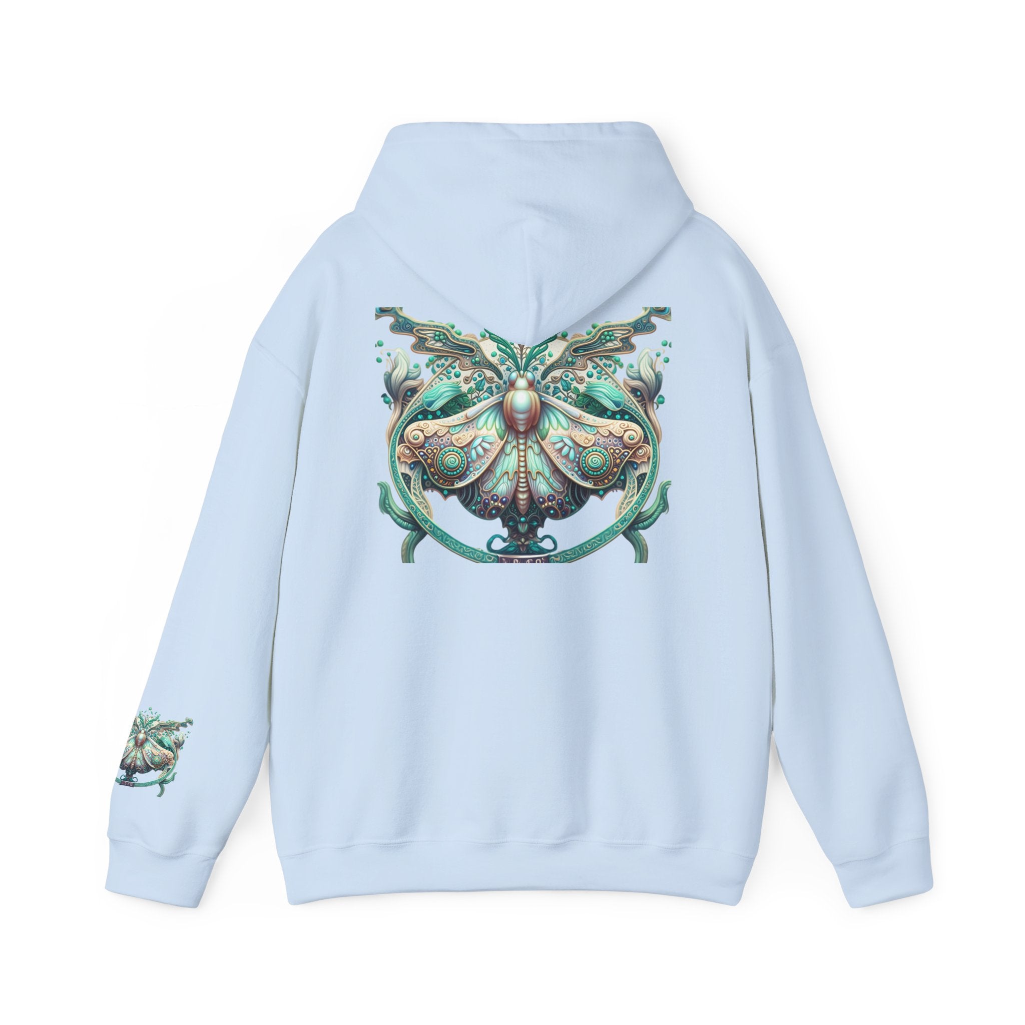Vibes Collective Hoodie — Decorative Moth Graphic Streetwear
