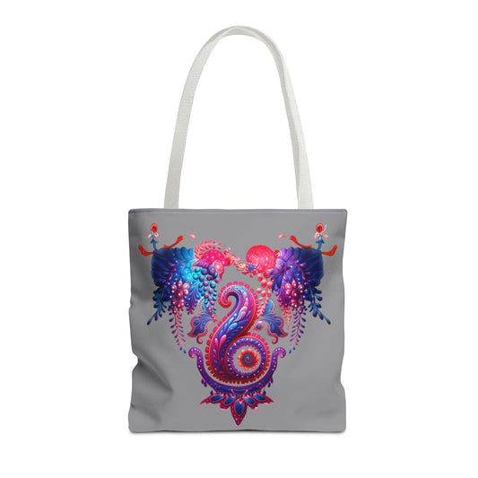 Vibrant Art Tote Bag, Colorful Beach Tote, Gift for Her, Bohemian Floral Bag, Eco-Friendly Shopping Bag, Festival Accessory