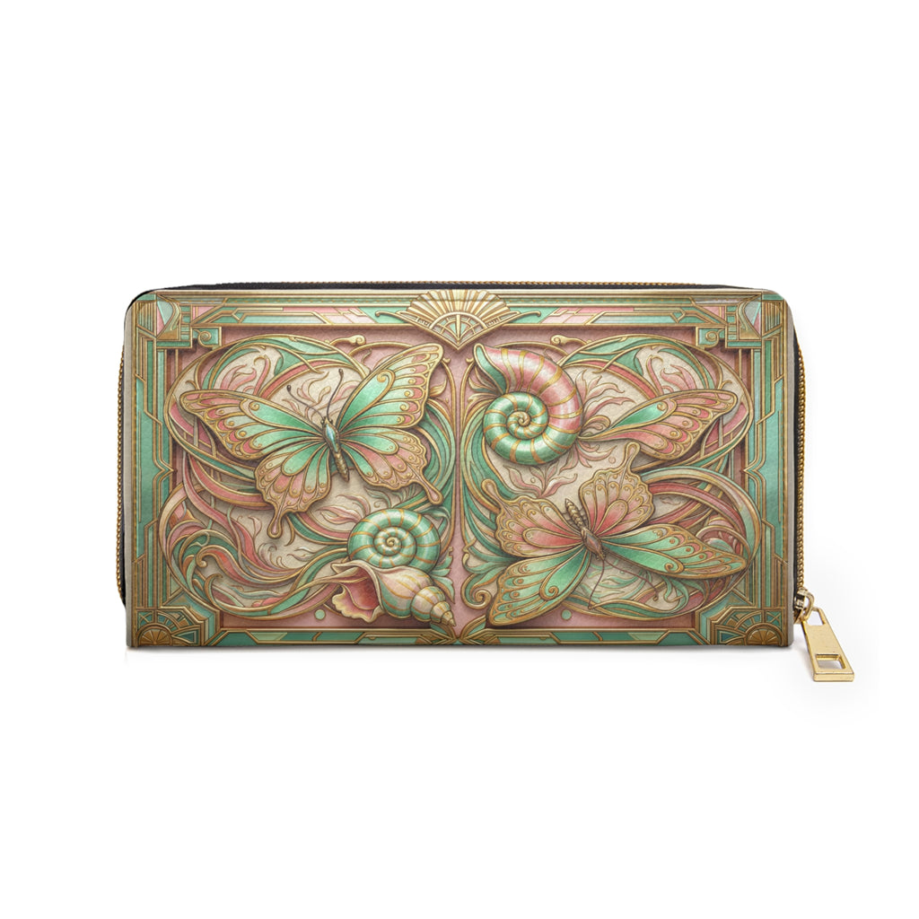 Art Nouveau Butterfly Zipper Wallet