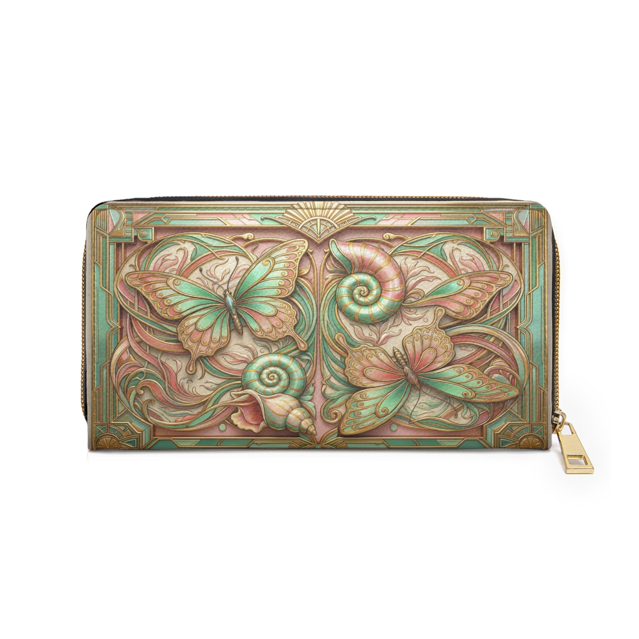 Art Nouveau Butterfly Zipper Wallet