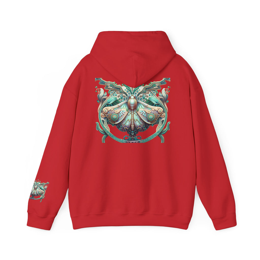 Vibes Collective Hoodie — Decorative Moth Graphic Streetwear