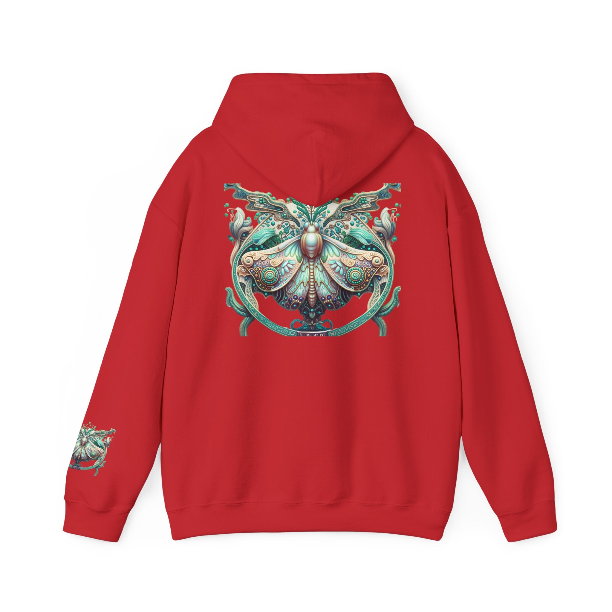 Vibes Collective Hoodie — Decorative Moth Graphic Streetwear