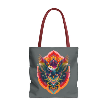 Colorful Parrot Tote Bag | Eco-Friendly Shopping Bag, Beach Tote, Art Print Bag, Gift for Bird Lovers, Fun Everyday Use