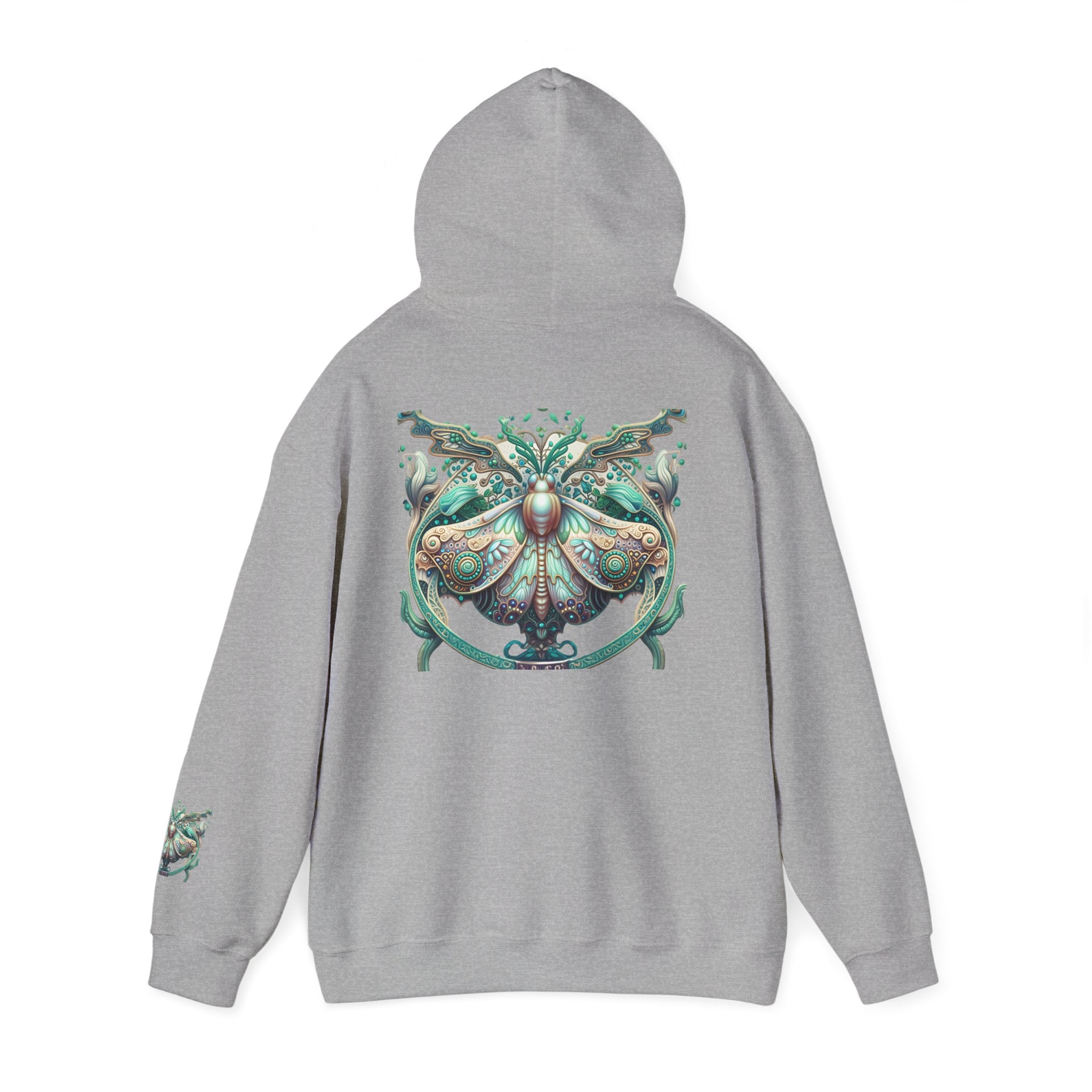Vibes Collective Hoodie — Decorative Moth Graphic Streetwear