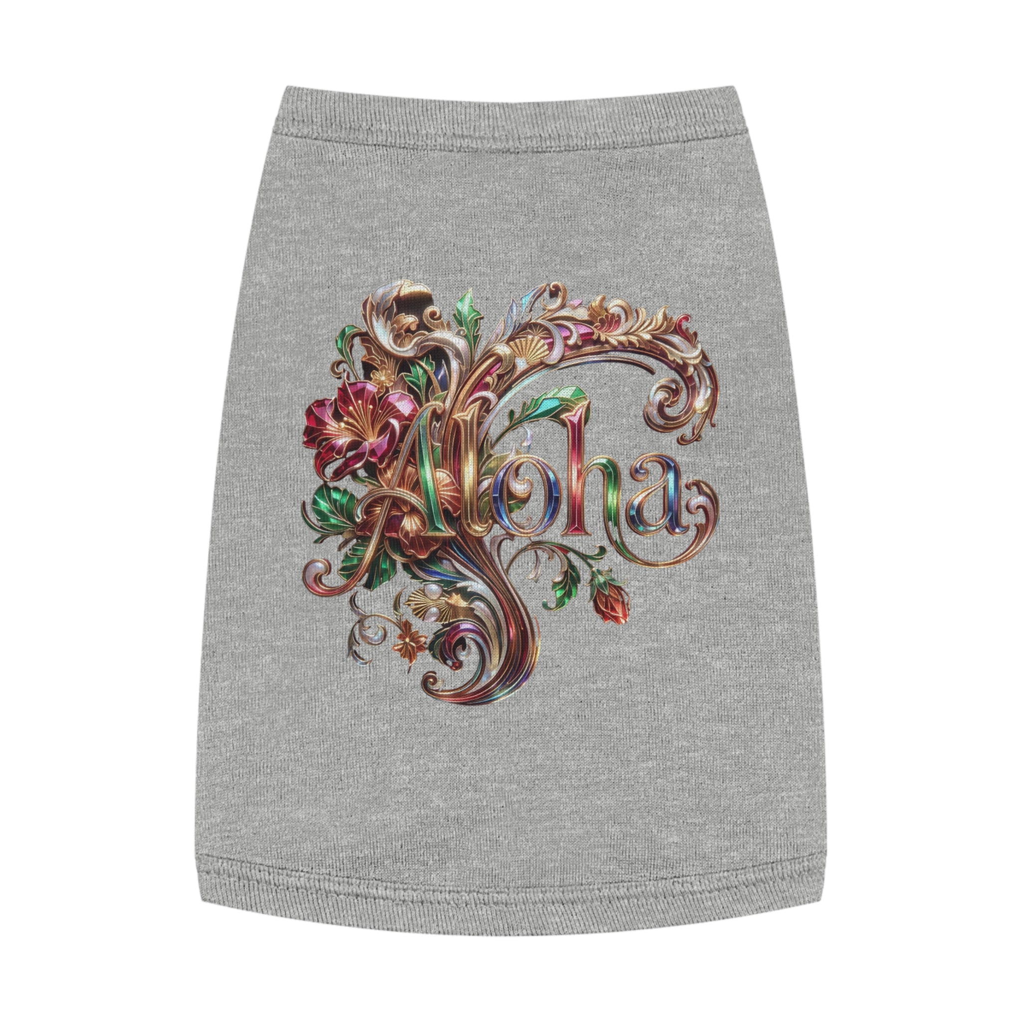 Aloha Floral Pet Tank Top — Tropical Dog Shirt