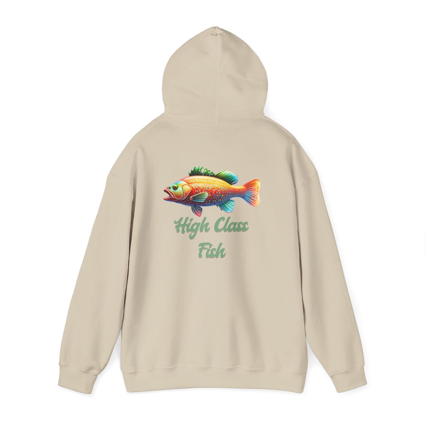 High Class Fish Hoodie - Unisex Heavy Blend Sweatshirt, Cozy Gift for Fishing Enthusiasts, Great for Outdoors, Casual Wear, Birthday Gift
