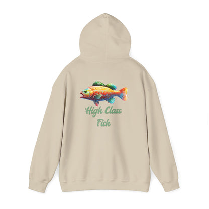 High Class Fish Hoodie - Unisex Heavy Blend Sweatshirt, Cozy Gift for Fishing Enthusiasts, Great for Outdoors, Casual Wear, Birthday Gift