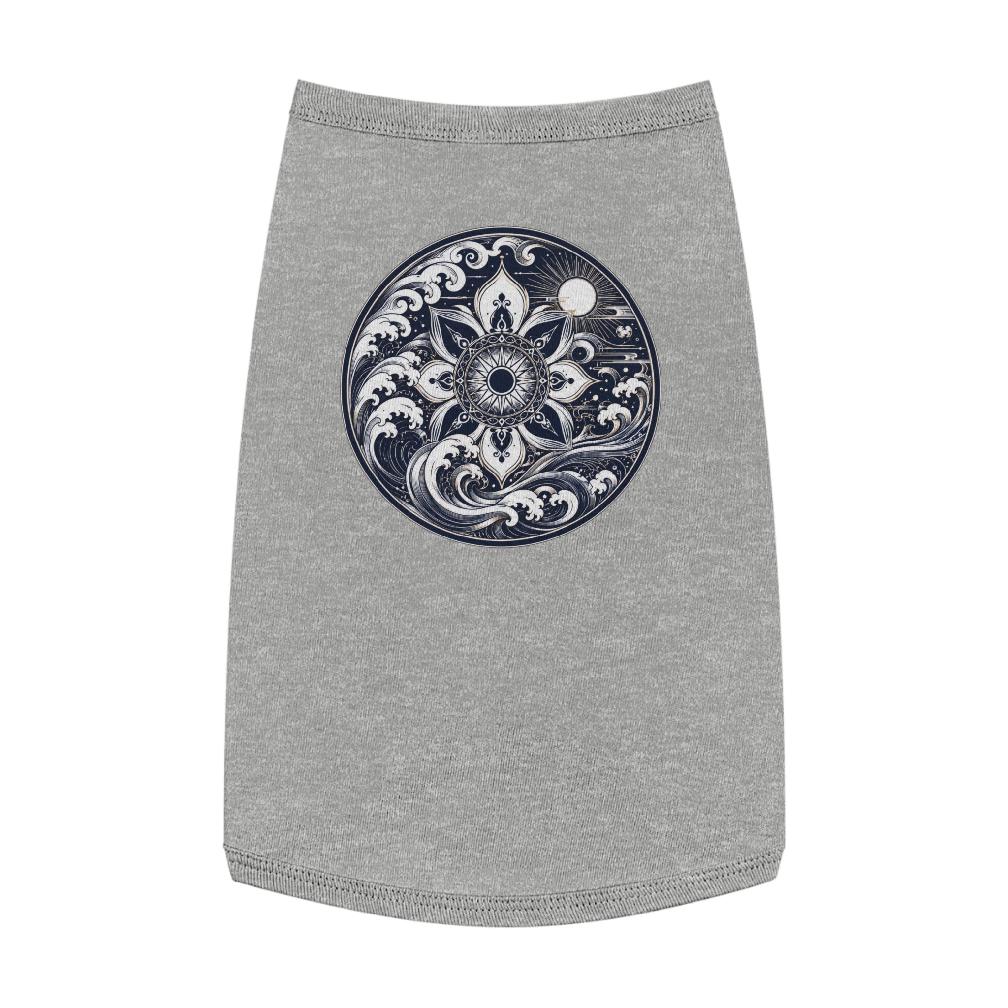 Mandala Wave Pet Tank Top — Nautical Moon Dog Shirt