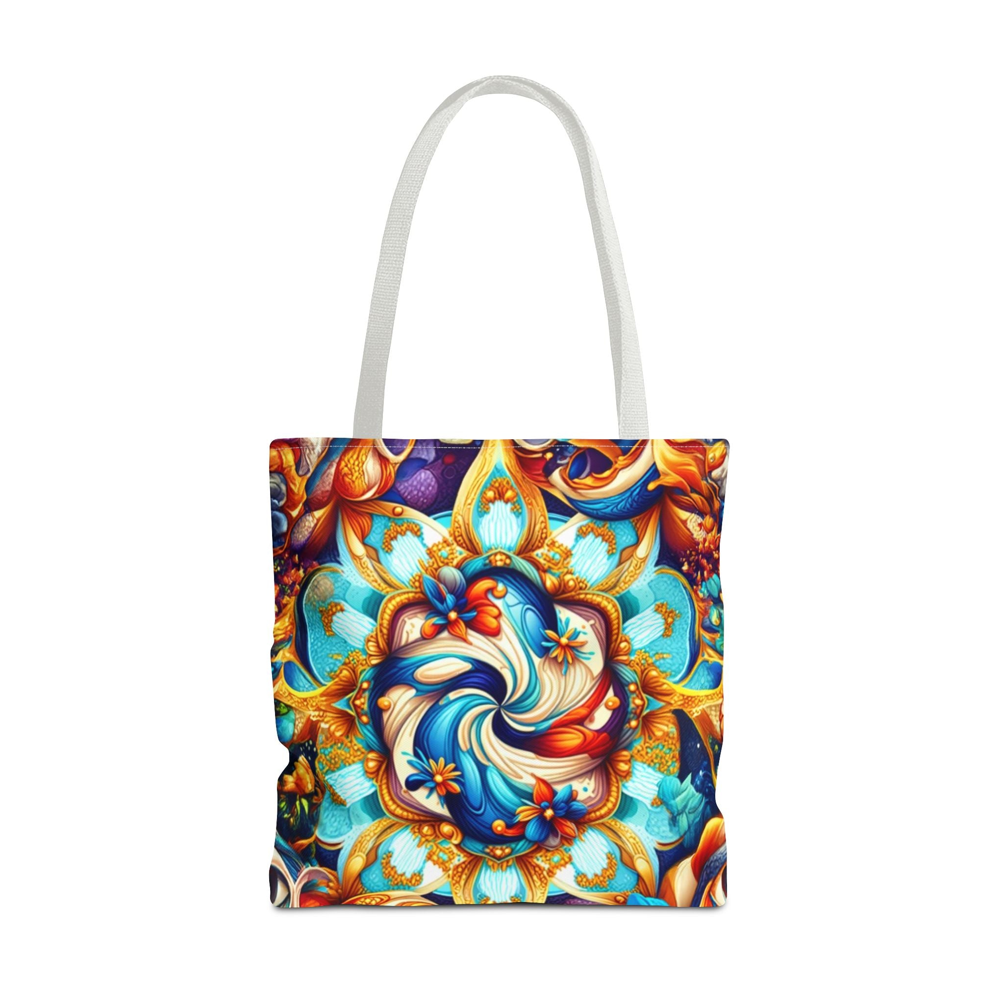 Vibrant Floral Tote Bag – Stylish Reusable Shopping Bag, Boho Beach Tote, Eco-Friendly Gift, Art-Inspired Carry-All