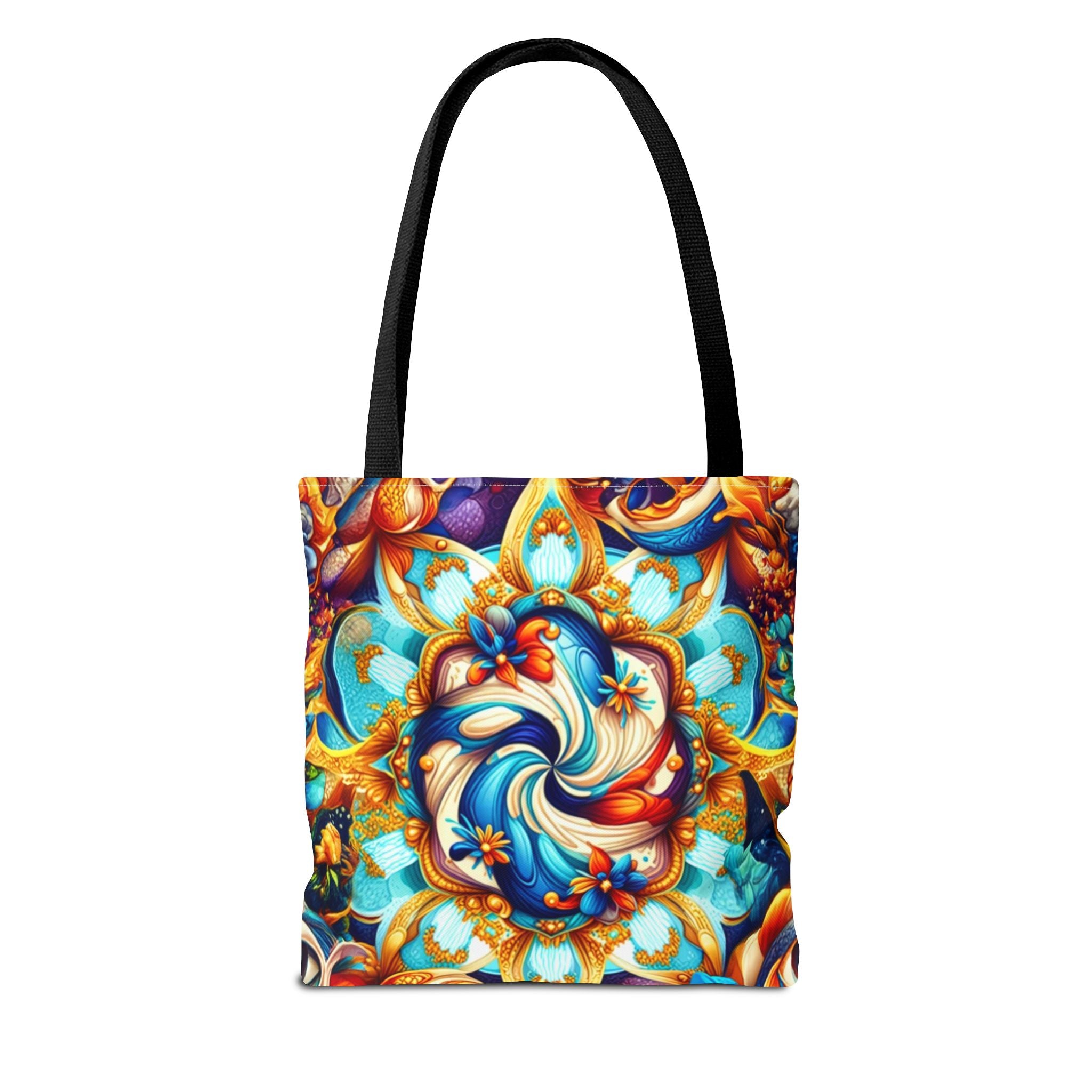 Vibrant Floral Tote Bag – Stylish Reusable Shopping Bag, Boho Beach Tote, Eco-Friendly Gift, Art-Inspired Carry-All