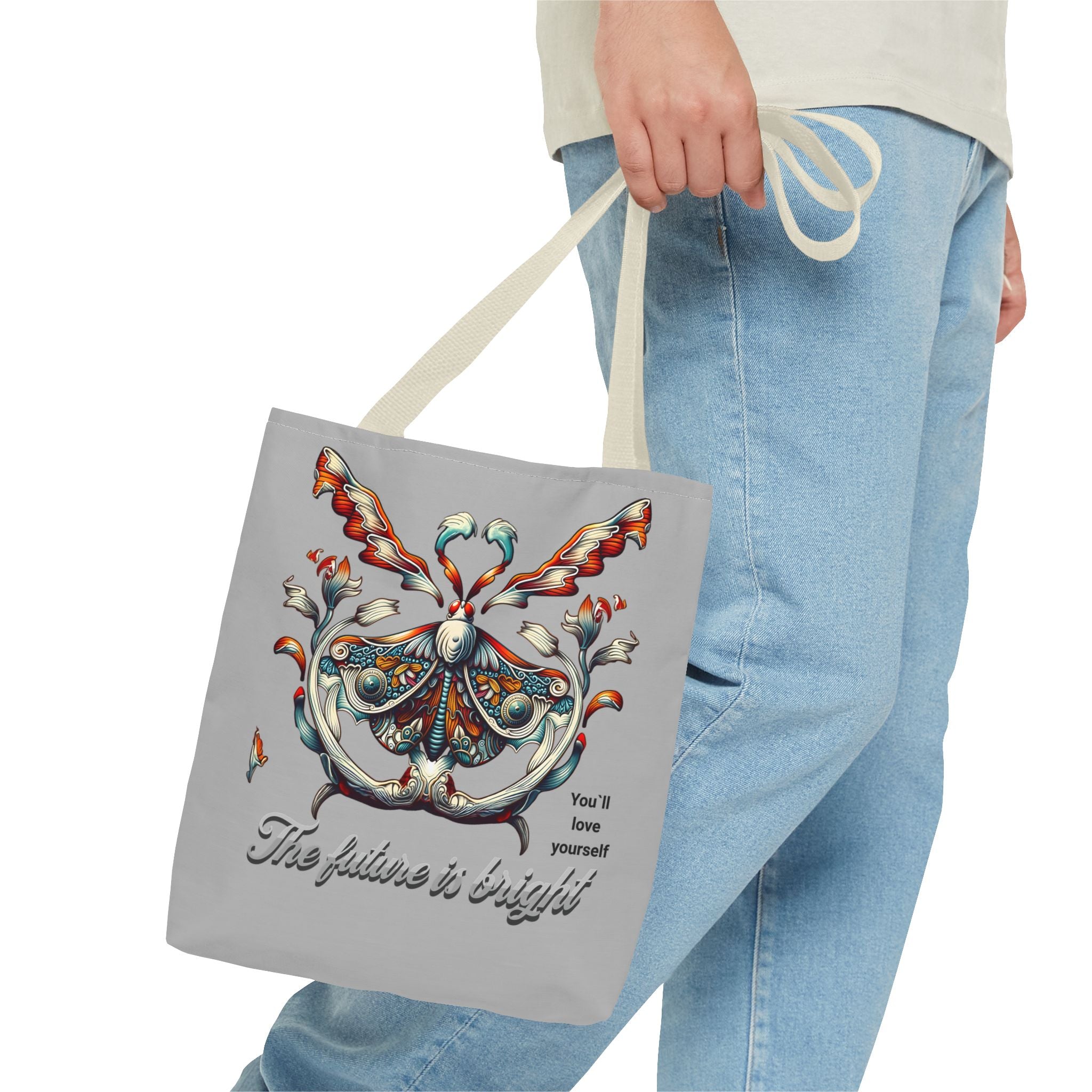 Tote Bag — 'The Future Is Bright' Decorative Butterfly Tote