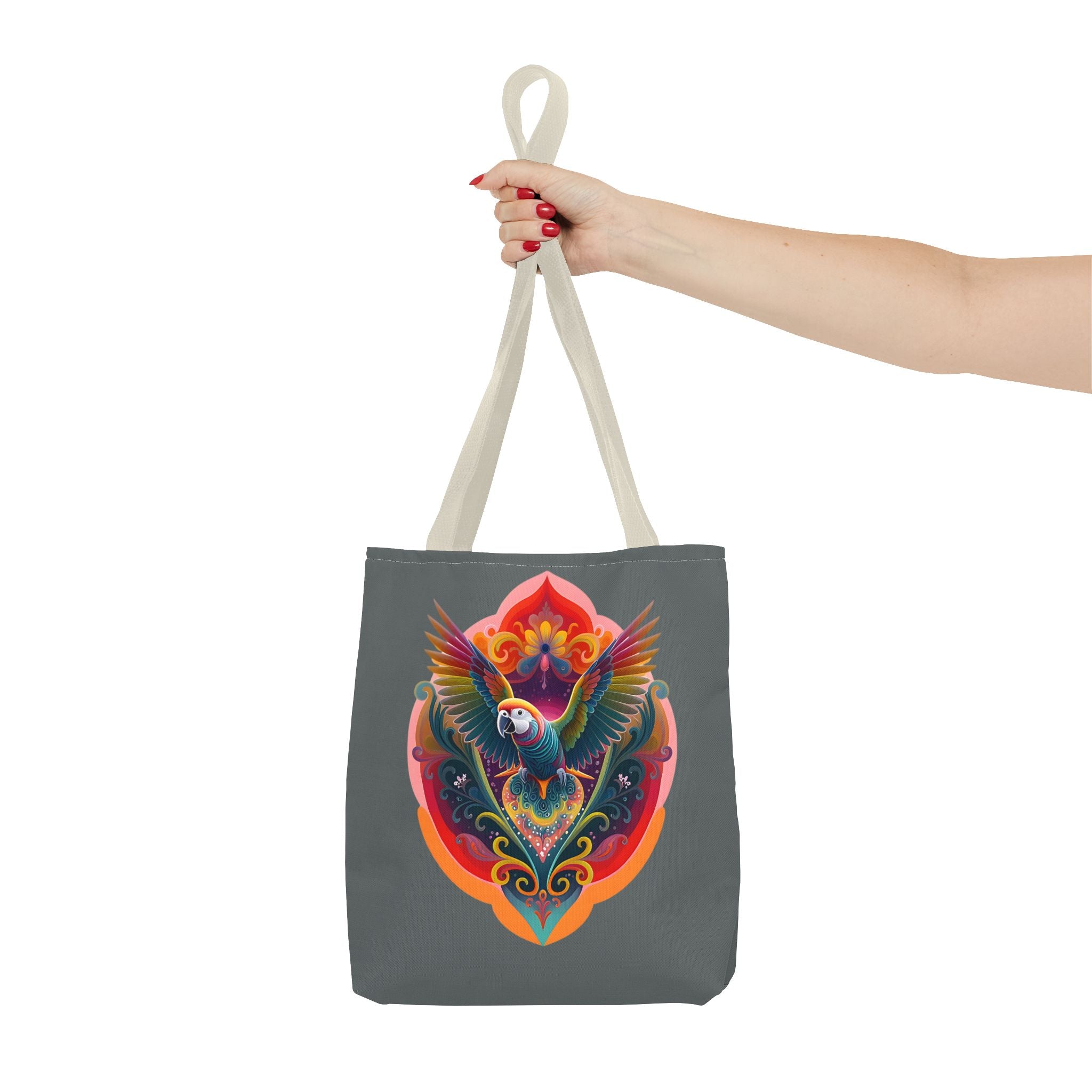 Colorful Parrot Tote Bag | Eco-Friendly Shopping Bag, Beach Tote, Art Print Bag, Gift for Bird Lovers, Fun Everyday Use