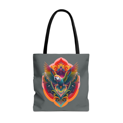 Colorful Parrot Tote Bag | Eco-Friendly Shopping Bag, Beach Tote, Art Print Bag, Gift for Bird Lovers, Fun Everyday Use