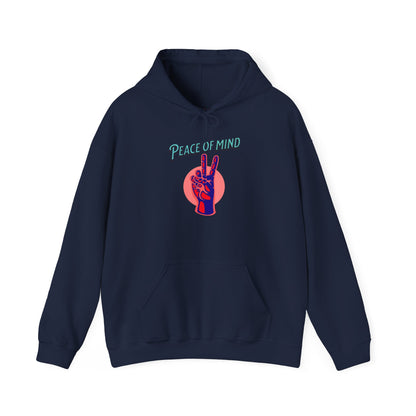 Peace of Mind Unisex Hooded Sweatshirt, Cozy Hoodie, Gift for Friends, Casual Wear, Comfortable Sweatshirt, Vibrant Design