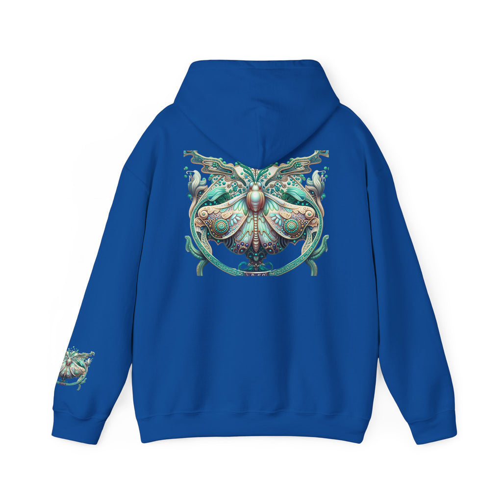 Vibes Collective Hoodie — Decorative Moth Graphic Streetwear