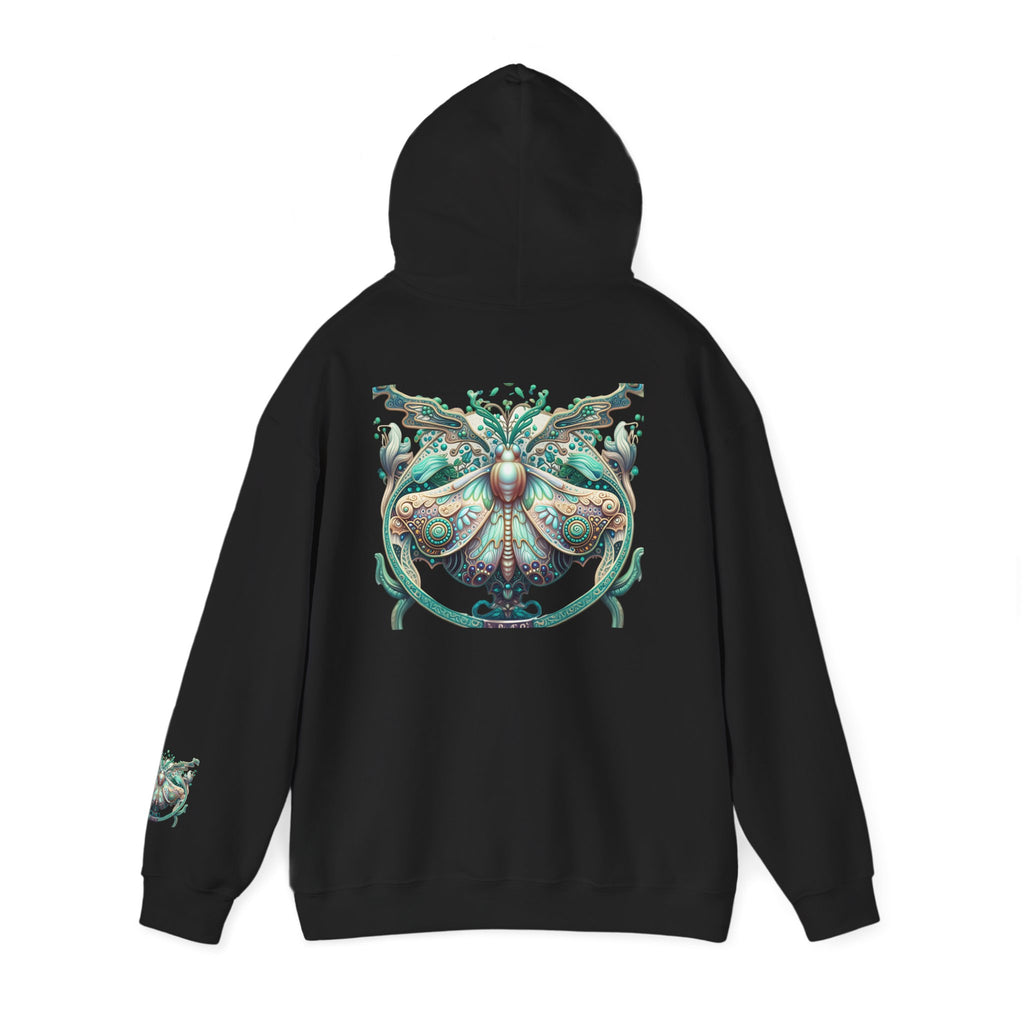 Vibes Collective Hoodie — Decorative Moth Graphic Streetwear