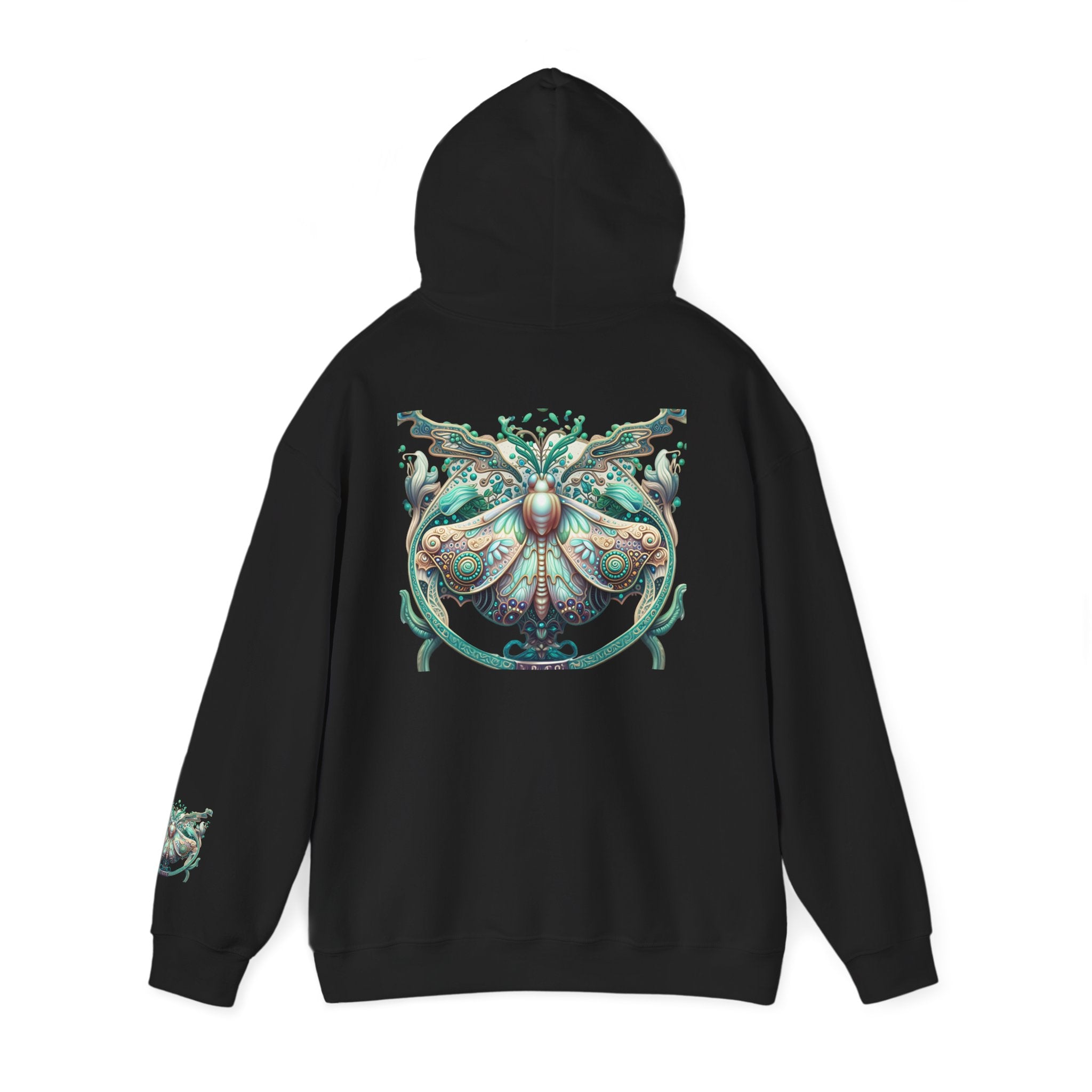 Vibes Collective Hoodie — Decorative Moth Graphic Streetwear