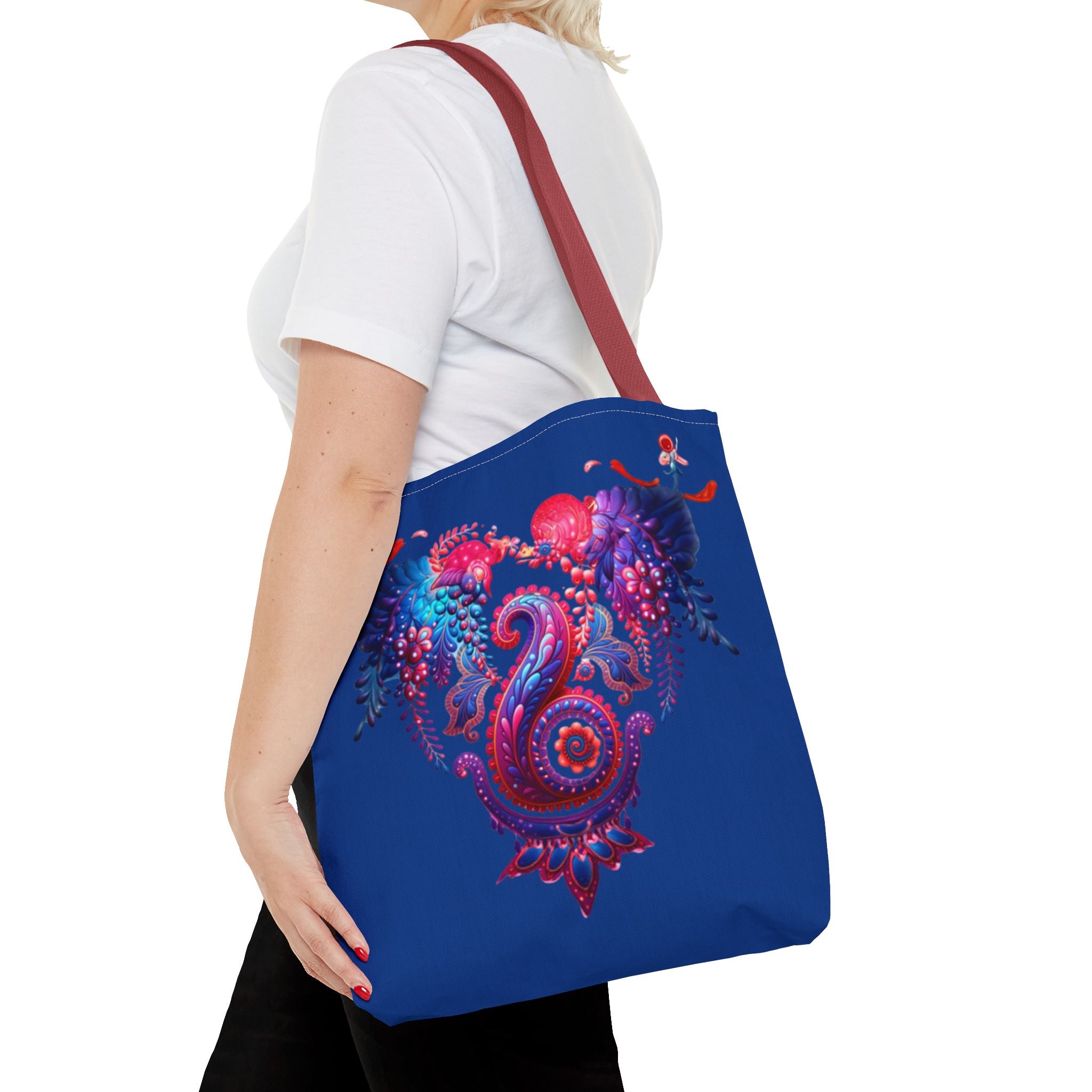 Vibrant Heart Sea Life Tote Bag | Eco-Friendly Shopping Bag, Beach Tote, Gift for Ocean Lovers, Colorful Canvas Purse, Summer Accessory