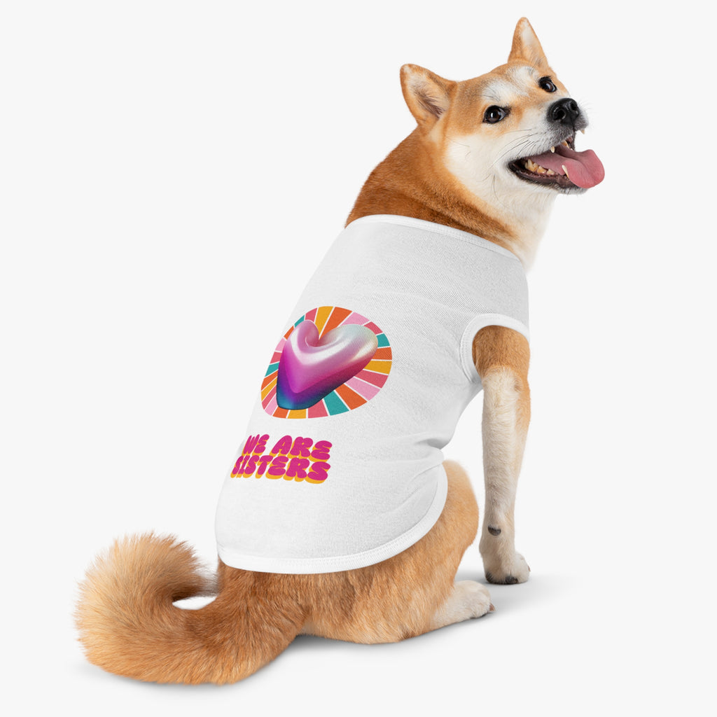 楽しいペットタンクトップ | We Are Sisters | 楽しい犬服、夏のペットウェア、かわいいペットギフト、ペットファッション