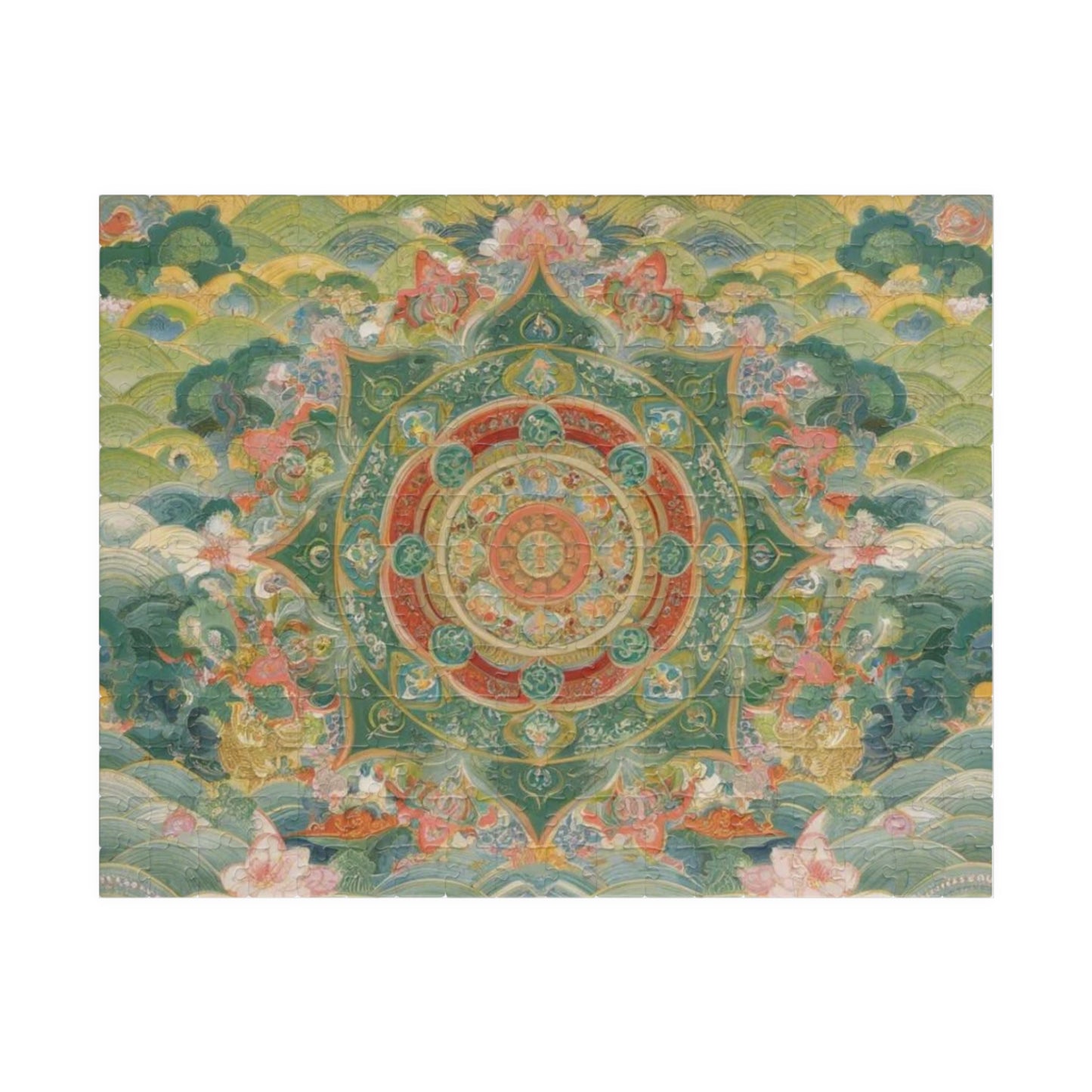 Serene Mandala Puzzle - 110, 252, 520, 1014-piece, Meditation Gift, Mindfulness Activity, Unique Home Decor, Family Game Night