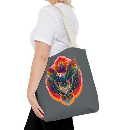 Colorful Parrot Tote Bag | Eco-Friendly Shopping Bag, Beach Tote, Art Print Bag, Gift for Bird Lovers, Fun Everyday Use