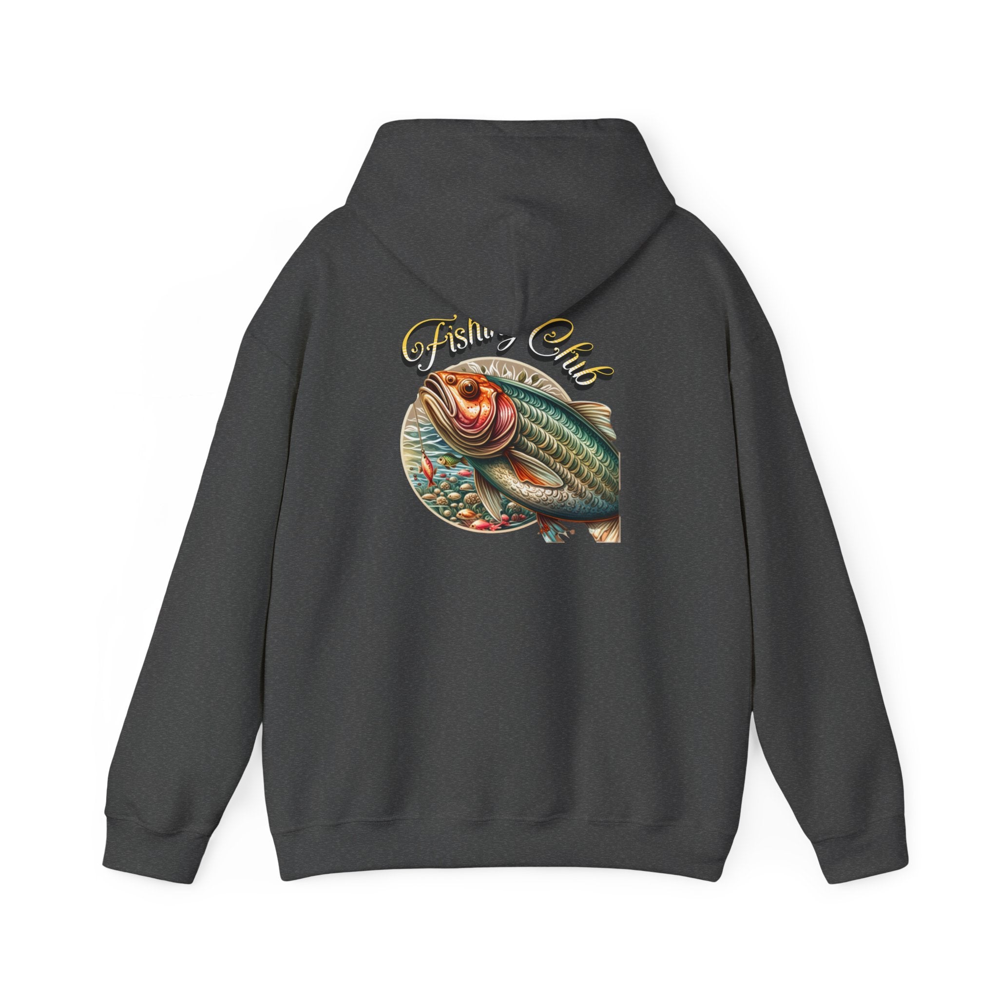 Fishing Club Hoodie, Unisex Heavy Blend Sweatshirt, Cool Fishing Gear, Outdoor Gift for Anglers, Casual Fishing Apparel