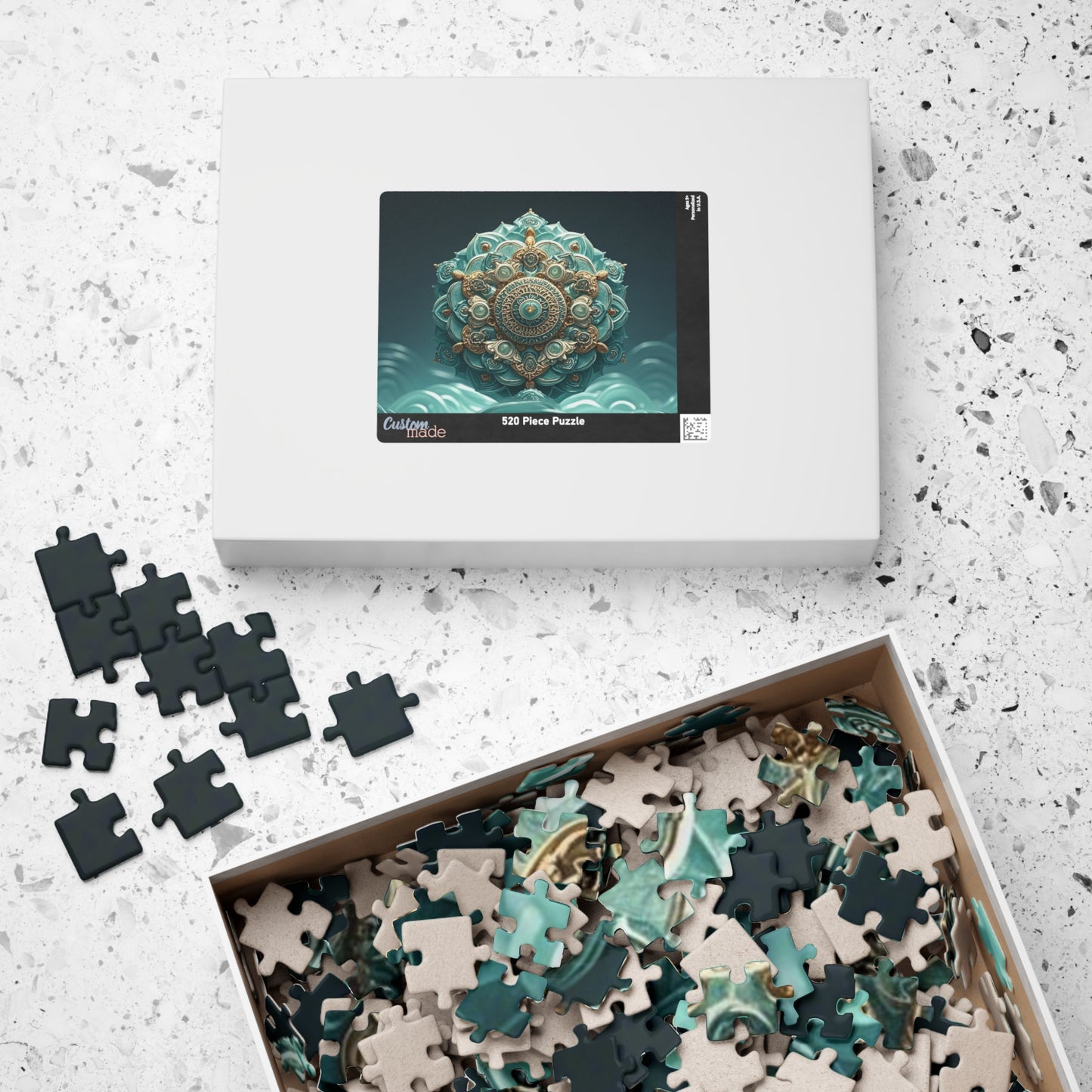 Intricate Mandala Puzzle - Unique 110, 252, 520, 1014-piece Jigsaw for Mindful Relaxation, Gift for Puzzle Lovers, Home Decor, Meditation