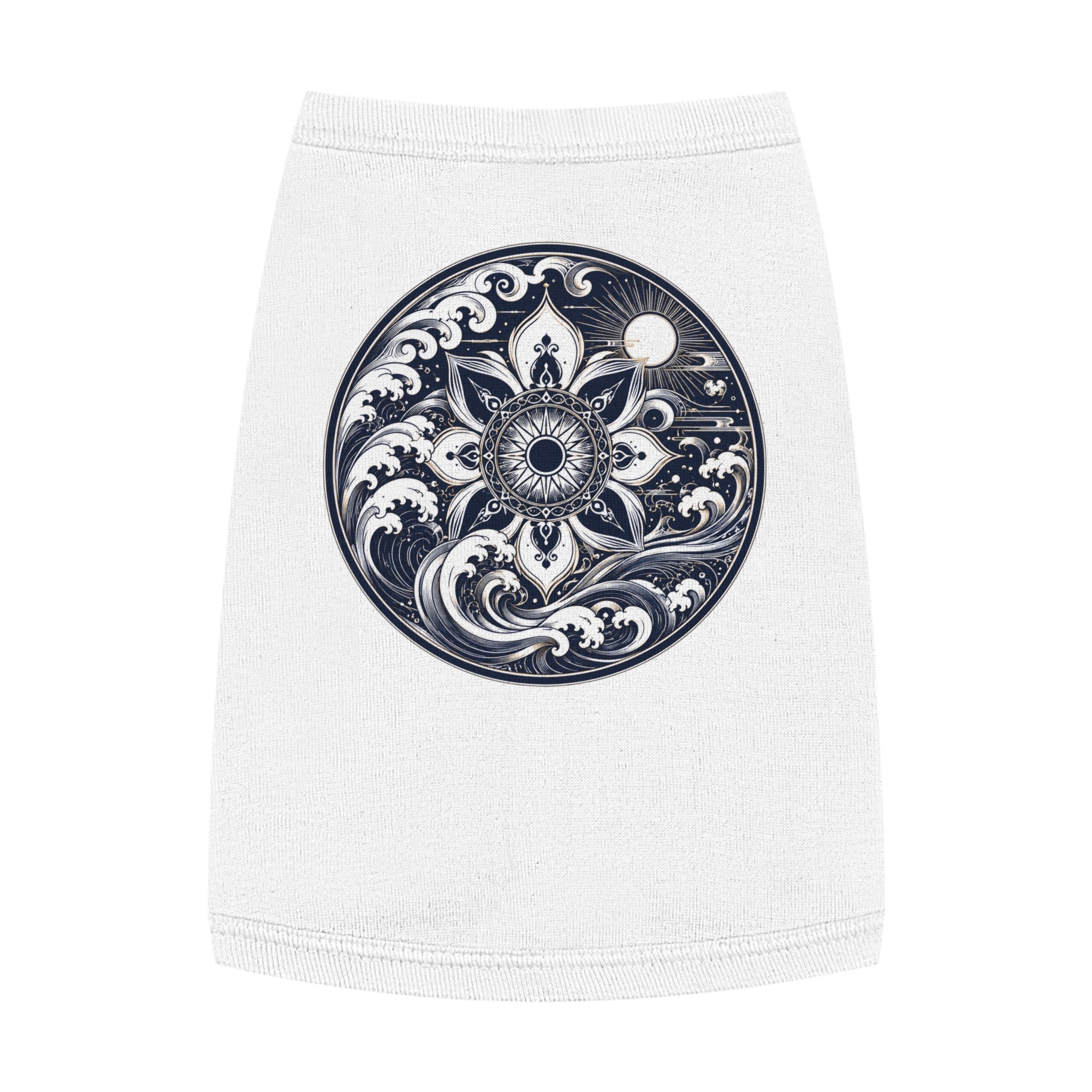 Mandala Wave Pet Tank Top — Nautical Moon Dog Shirt