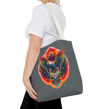 Colorful Parrot Tote Bag | Eco-Friendly Shopping Bag, Beach Tote, Art Print Bag, Gift for Bird Lovers, Fun Everyday Use
