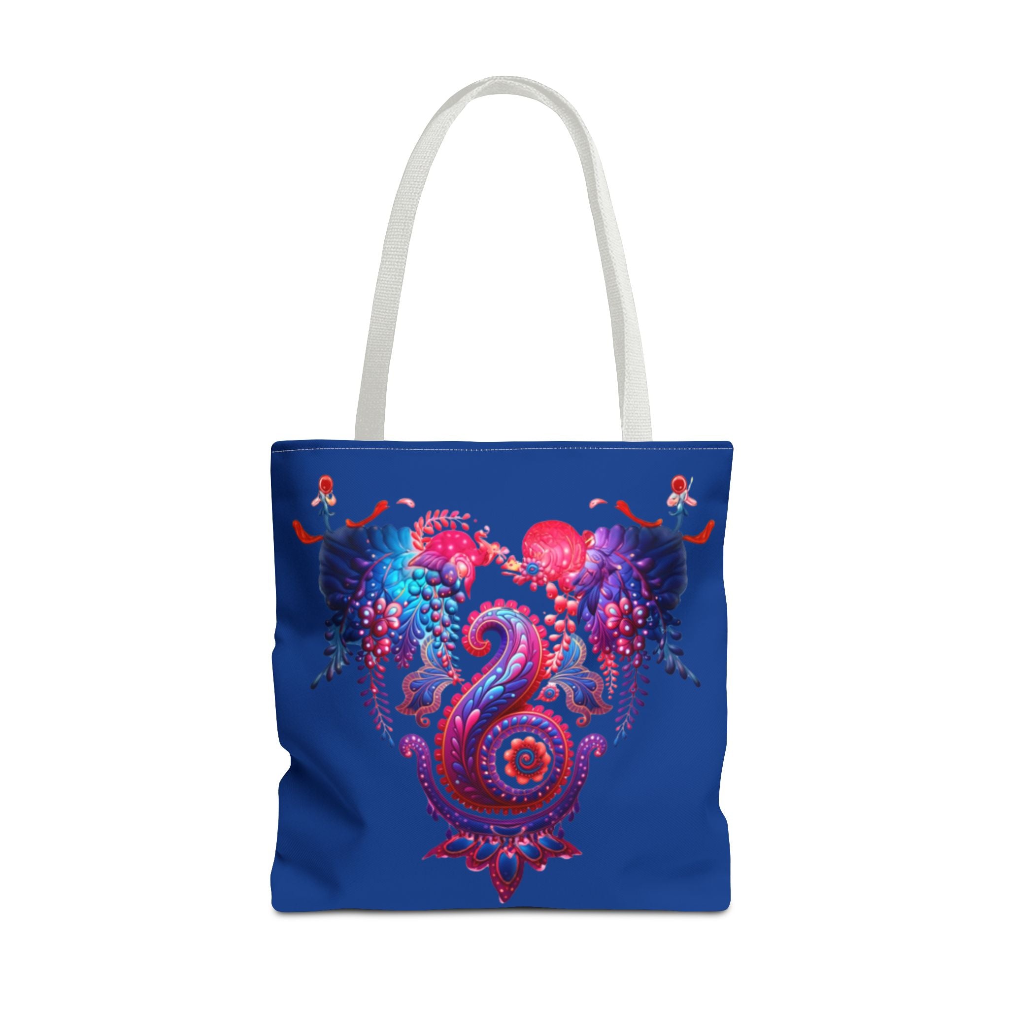 Vibrant Heart Sea Life Tote Bag | Eco-Friendly Shopping Bag, Beach Tote, Gift for Ocean Lovers, Colorful Canvas Purse, Summer Accessory