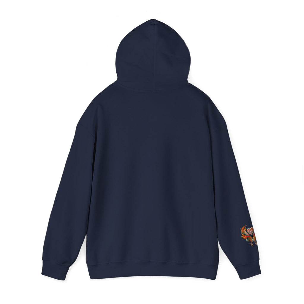 Colorful Heart Design Hooded Sweatshirt, Cozy Sweatshirt, Unisex Pullover, Gift for Him, Gift for Her, Casual Wear, Layering Essentials