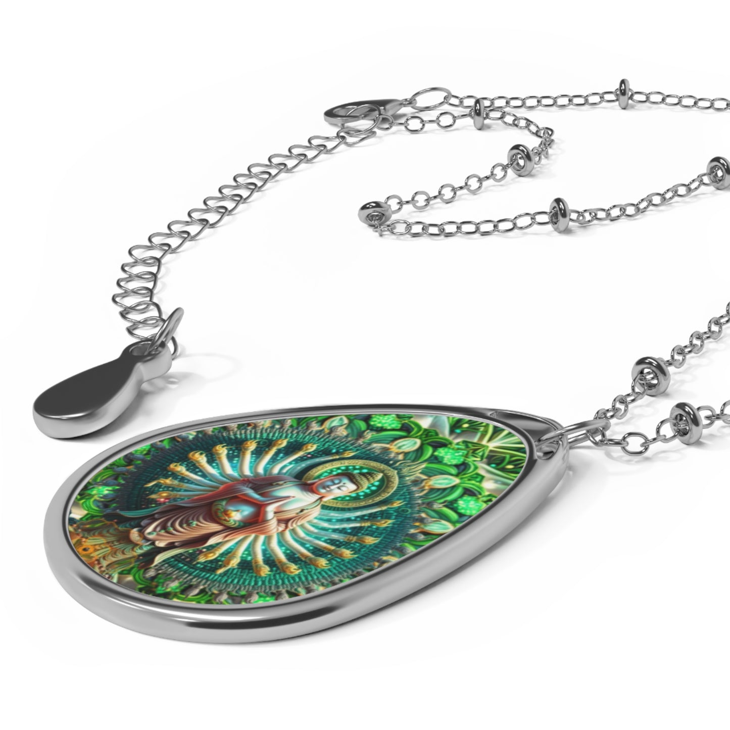 Spiritual Oval Necklace, Meditation Jewelry,Gift for Her, Chakra Necklace, Yoga Accessories, Mindfulness Jewelry