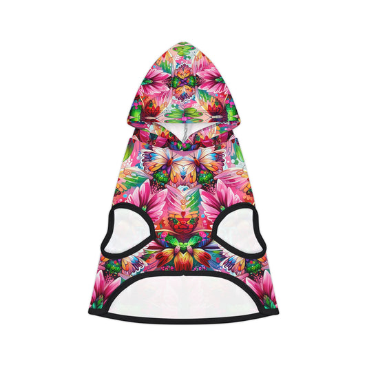 Vibrant Floral Pet Hoodie - Too Cute to Handle, Dog Apparel, Stylish Pet Clothing, Warm Hoodie for Pets, Unique Dog Gifts