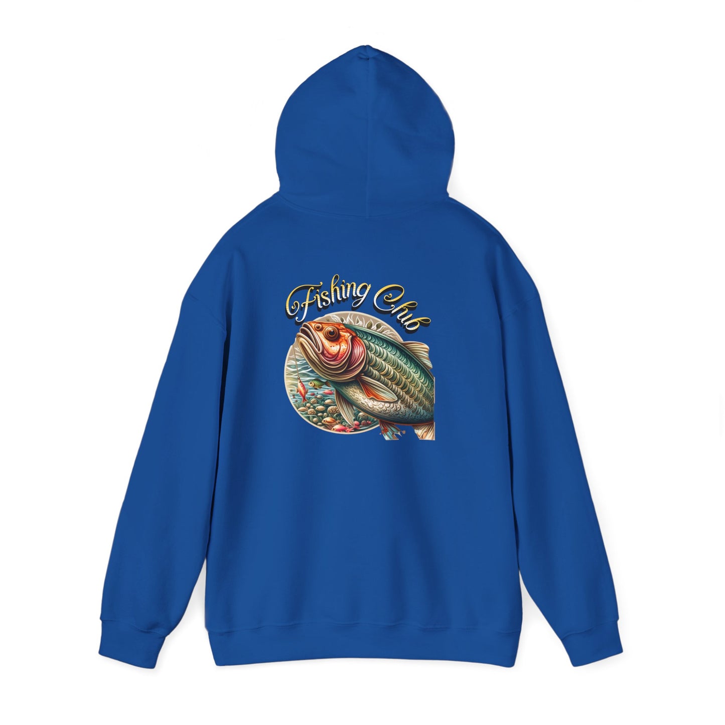 Fishing Club Hoodie, Unisex Heavy Blend Sweatshirt, Cool Fishing Gear, Outdoor Gift for Anglers, Casual Fishing Apparel